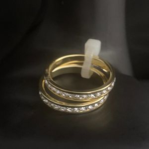Charter Club Glass Stone Ring Duo in Fine Gold Plate $8